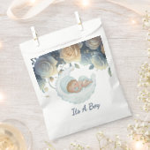 Dreamy Baby Boy Moon And flowers フェイバーバッグ (クリップ留めされた状態)