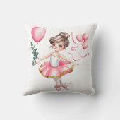 Dreamy Ballerinaのフライト誕生日パーティギフト クッション (裏面)