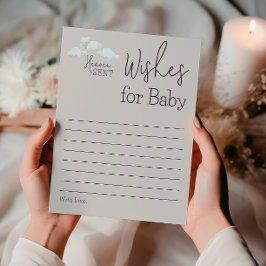 Dreamy Beige天国送信ジェンダーリビールウィッシュカード