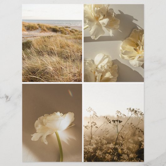 Dreamy beige and golden Scrapbook Cutout paper (正面)