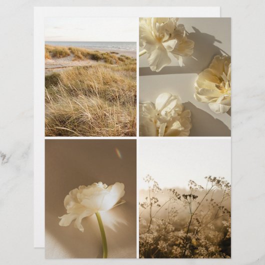 Dreamy beige and golden Scrapbook Cutout paper (正面/裏面)