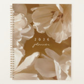 Dreamy beige / brown floral プランナー手帳 (正面)