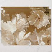Dreamy beige floral Elegant Scrapbook Paper (正面/裏面)