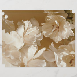 Dreamy beige floral Elegant Scrapbook Paper