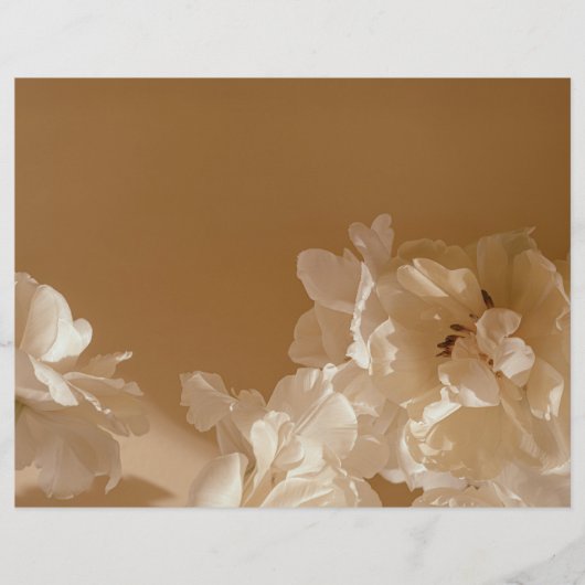 Dreamy beige floral Elegant Scrapbook Paper (正面)