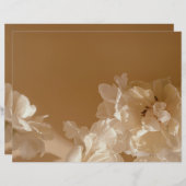 Dreamy beige floral Elegant Scrapbook Paper (正面/裏面)
