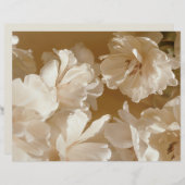 Dreamy beige floral Elegant Scrapbook Paper (正面/裏面)