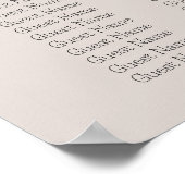 Dreamy Beige Heaven Sent Gender Reveal Seating ポスター (角)