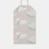 Dreamy Beige Neutral天国送信ジェンダーの表示 ギフトタグ (裏面)