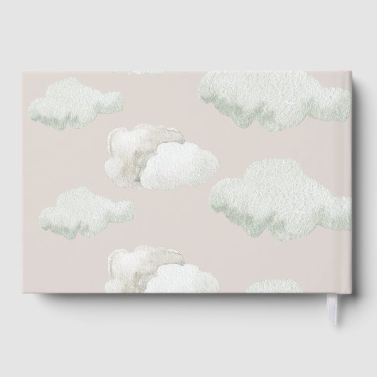 Dreamy Beige Neutral天国送信ジェンダーの表示 ゲストブック (裏面)