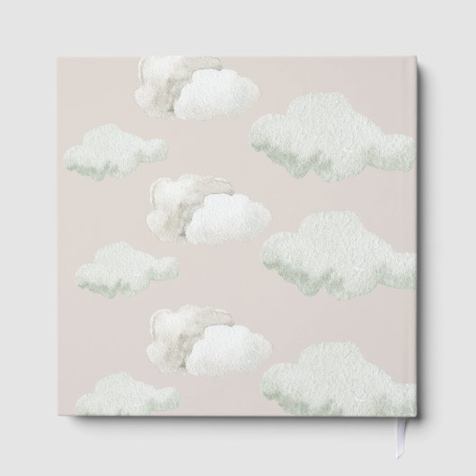 Dreamy Beige Neutral天国送信ジェンダーの表示 ゲストブック (裏面)