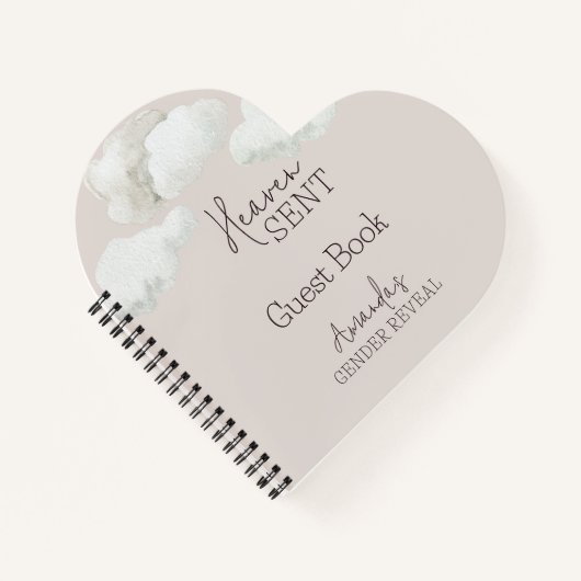 Dreamy Beige Neutral天国送信ジェンダーの表示 ノートブック (正面)