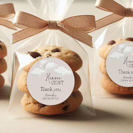 Dreamy Beige Neutral天国送信ジェンダーの表示 ラウンドシール