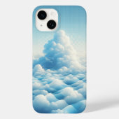 Dreamy Blue Clouds Phone Case - Surreal Sky Grid  Case-Mate iPhoneケース (裏面)