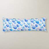 Dreamy Blue Heart Watercolor Body Pillow ボディピロー (裏面)