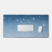 Dreamy Blue Starry Sky Desk Mat デスクマット (キーボード&マウス)