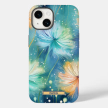 Dreamy Blue Yellow Dandelion iPhone / iPadケース