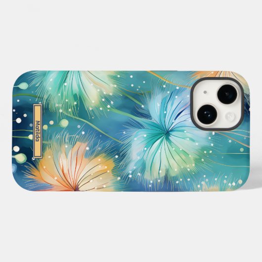 Dreamy Blue Yellow Dandelion iPhone / iPadケース Case-Mate iPhoneケース (裏面 (横))