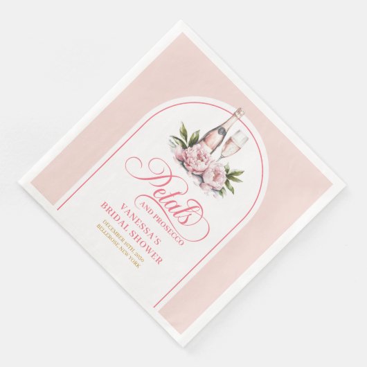 Dreamy Blush Floral Petals and Prosecco Napkins (コーナー)