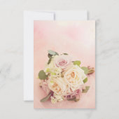 Dreamy Blush Pink Rose and Tulle Romantic Wedding  招待状 (裏面)