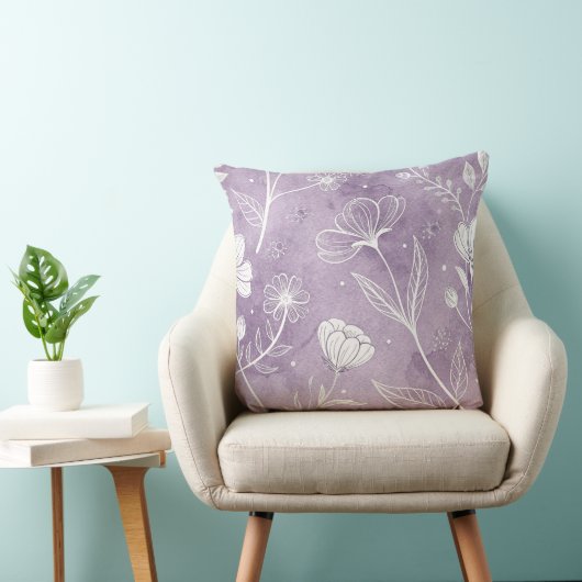 Dreamy Botanical Floral Throw Pillow クッション (椅子)