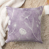 Dreamy Botanical Floral Throw Pillow クッション (ブランケット)