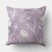Dreamy Botanical Floral Throw Pillow クッション (正面)