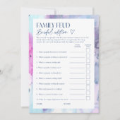 Dreamy Bridal Feud Trivia Shower Game Card 招待状 (正面)