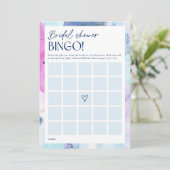 Dreamy Bridal Shower Gift Bingo Activity Game Card 招待状 (スタンド正面)