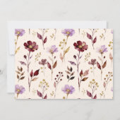 Dreamy Bunny A Initial Gold Glitter Newborn 案内状 (裏面)