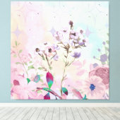 Dreamy Butterfly & Bee Meadow Framed Art Print  キャンバスプリント (インサイチュ (ウッドフロア))
