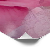 Dreamy Butterfly on Floral Canvas ポスター (コーナー)