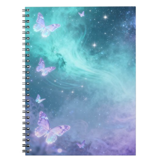 Dreamy Butterfly Spiral Notebook ノートブック (正面)