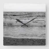 Dreamy Capri Ocean Sunset View 1 - BW スクエア壁時計 (正面)