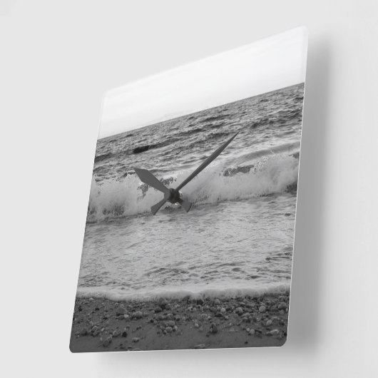 Dreamy Capri Ocean Sunset View 1 - BW スクエア壁時計 (傾斜)