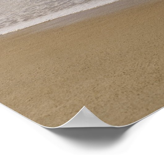 Dreamy Caribbean ocean waves ポスター (角)