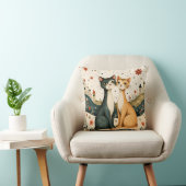 Dreamy Cats Throw Pillow クッション (椅子)