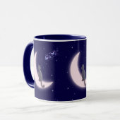 Dreamy Celestial Cat Design マグカップ (正面左)