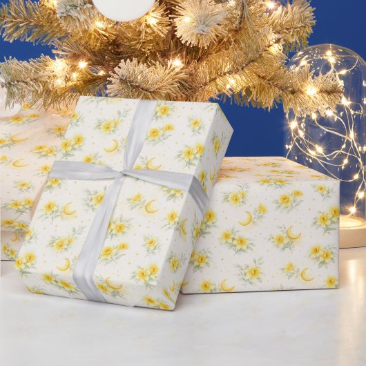 Dreamy Celestial Daffodil Wrapping Paper ラッピングペーパー (クリスマス)