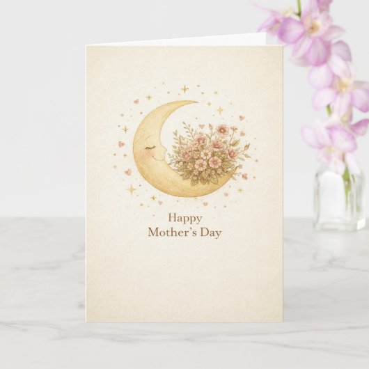 Dreamy Celestial Moon Mother’s Day Card カード (蘭)