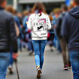 Dreamy Cherry Blossom Cat Soccer for japaness art スウェットシャツ