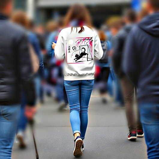 Dreamy Cherry Blossom Cat Soccer for japaness art スウェットシャツ