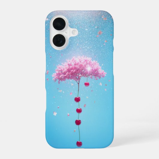 Dreamy Cherry Tree phone Case iPhone 16ケース (裏面)