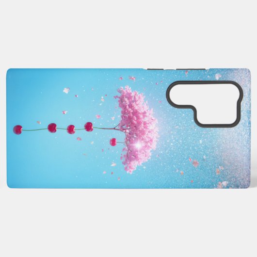 Dreamy Cherry Tree phone Case Samsung Galaxyケース (裏面横)