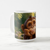 Dreamy Chimpanzee Sanctuary at Sunset コーヒーマグカップ (正面左)
