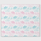 Dreamy Cloud Bands in Pink and Aqua ラッピングペーパー (フラット)