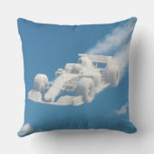 Dreamy cloud racer, surreal F1 racecar sky art ath クッション (裏面)