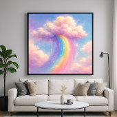 Dreamy Cloud Rainbow - Pastel Painting Style ポスター