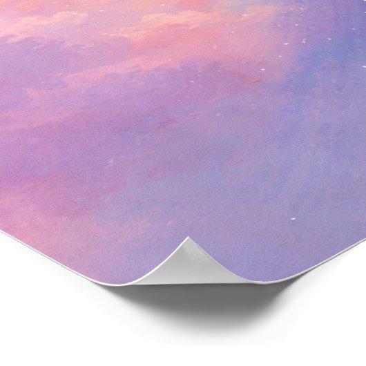 Dreamy Cloud Rainbow - Pastel Painting Style ポスター (角)