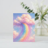 Dreamy Cloud Rainbow - Pastel Painting Style ポストカード (スタンド正面)